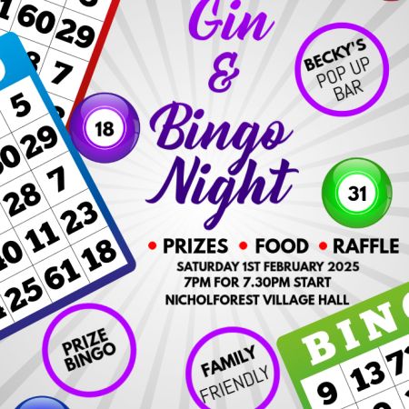 Gin and Bingo Night in aid of the PFA and Pool.